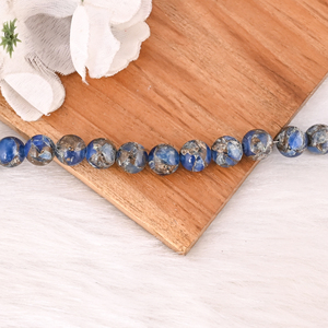 Bracelet en argent sterling 925 avec perles de sodalite naturelle, bijoux en pierres précieuses faits à la main pour unisexe - Product Image 3