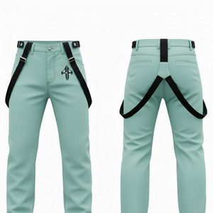 Pantalones de Esquí de Alta Calidad, 100% Poliéster, Teñido Liso, Impermeables 10,000mm, Aislamiento de Forro Polar, Cierre de Gancho y Bucle, Personalizables - Product Image 6