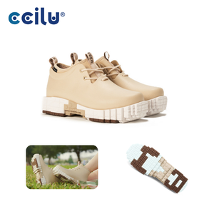 Botas altas con cordones, impermeables, ligeras y de color liso. - Product Image 1