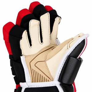 Gants de hockey sur glace IBERIA Premium rouge noir blanc |   Gants de joueur de hockey |   Vente en gros OEM personnalisée - Product Image 5
