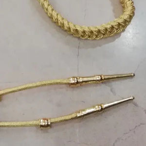 Aiguillette de Alambre Dorado y Plateado de Moda, Banda Personalizada con Dos Borlas, Cordón para Vestido Ceremonial 2026, Aiguilletes OEM - Product Image 5