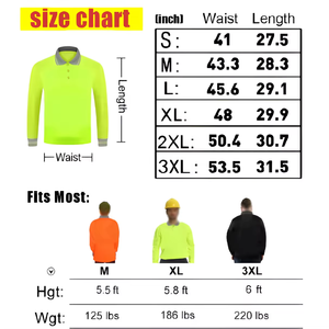 Men's Long Sleeve Hi Vis Polo <b>Work</b> Shirt Birdeye Mesh & Safety Reflective Polyester with Pockets Customizable Logo for Workwear - Product Image 5