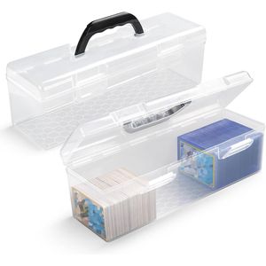 Caja de Almacenamiento de Plástico Grande para Tarjetas Coleccionables, Capacidad para 200 Tarjetas, para Colección y Almacenamiento de Tarjetas - Product Image 1
