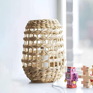 Lámpara de mesa decorativa de jacinto de agua, lámparas tejidas a mano, adorno para el hogar, precio económico - Product Image 1