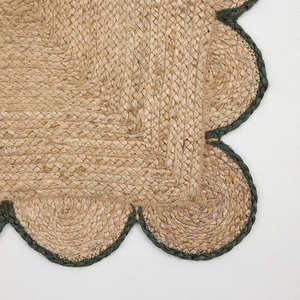 Paillasson rectangulaire en jute – Tapis de porte d'entrée fait main, écologique, avec une tissage robuste et durable - Product Image 3