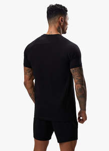 Camiseta de Hombre Negra 100% Algodón, Casual, de Manga Corta, Transpirable, de Secado Rápido, Ecológica, para Uso Diario y Urbano de Verano - Product Image 2