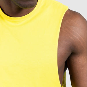 Débardeur Homme 100% Coton Écologique Respirant Sport Décontracté Ample avec Logo Imprimé Lavé sur le Devant et Manches Tombantes - Product Image 4