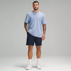 Ensemble T-shirt et short pour homme de haute qualité, 100% coton biologique, T-shirts à col rond surdimensionnés, survêtement pour homme - Product Image 3