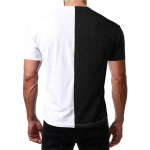 เสื้อยืดผู้ชายสีพื้น ผ้าฝ้าย 100% ระบายอากาศ แห้งเร็ว เป็นมิตรกับสิ่งแวดล้อม คุณภาพสูง พร้อมบริการ OEM - Product Image 2