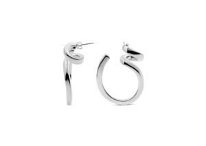 ต่างหูแบบห่วงเกลียวบิดเกลียวเรียบง่าย - Product Image 1