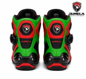 Zapatillas de Ciclismo Dumela Rojas y Verdes, Color Personalizado, Impermeables, Transpirables, de Cuero, para Todas las Estaciones - Product Image 2