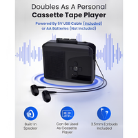 Convertitore Portatile da Cassetta a USB 2.0 - Dispositivo di Acquisizione Digitale MP3 Autonomo con Funzione di Separazione Automatica dei Tracce