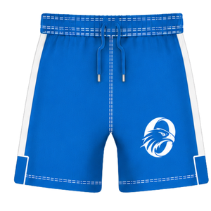 Conjunto de Uniforme de Rugby de Manga Corta Azul Brillante y Blanco, Jersey de Rugby a Rayas con Cuello Redondo, Pantalones Cortos con Cordón, Ropa Deportiva para Entrenamiento - Product Image 4