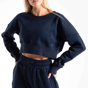 Sudadera Oversize Unisex de Estilo Único para Mujer, Hombros Caídos, Color Sólido, Nueva Moda, Poliéster/Algodón Transpirable, Invierno 2026, Mejor Precio - Product Image 1