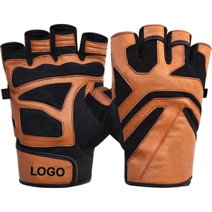 Unisex Leather Full Finger Breathable <b>Touchscreen</b> Weight Lifting <b>Gloves</b> Non-Slip Polyurethane Coated Outdoor Activities Panelled - Product Image 1
