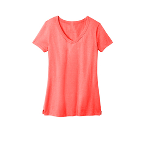Camiseta de Cuello en V para Mujer, Diseño Exclusivo, Mezcla de Algodón Premium, Manga Corta, Ropa Casual, Marca Personalizada, Venta al Por Mayor, Fábrica OEM - Product Image 5