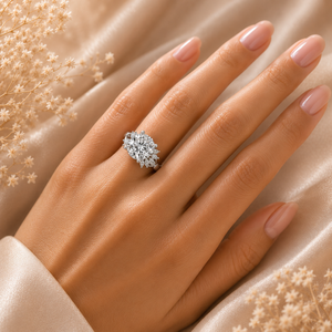 แหวนเพชรกลม & เพชรพลอยสำหรับผู้หญิง925 9kt เงิน14kt 18kt ทองแหวนหมั้น - Product Image 2