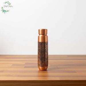 Termo de cobre con diseño floral, botella de agua aislada para senderismo al aire libre, 750 ml - Product Image 2