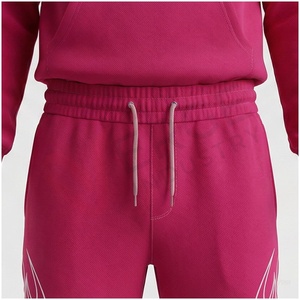 Unisex <b>Pink</b> Tracksuit Set Hooded Full Sleeve Print Design Casual Autumn Wear Breathable Regular Fit Adult <b>Sweatshirt</b> and Pants - Product Image 5