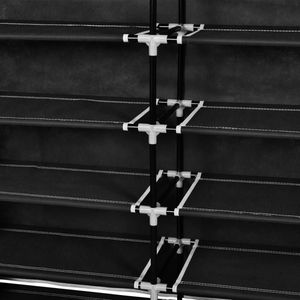 Scarpiera in tessuto nero con copertura 45 \ "X 11 \" X 43 \ "scatole da scarpe con capacità 45 paia e organizzatore - Product Image 6