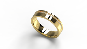 Luxury 18K Gold <b>Diamond</b> <b>Ring</b> Wide Band Micro Pave Eternity Row Round Cut <b>Diamonds</b> Unisex Wedding <b>Rings</b> Jewelry Gift - Product Image 2