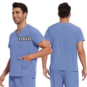 Uniformes de Enfermería Personalizados al por Mayor para Mujer, Conjuntos de Uniformes Médicos Elásticos, Tejido de Punto Moderno, Pakistán - Product Image 2