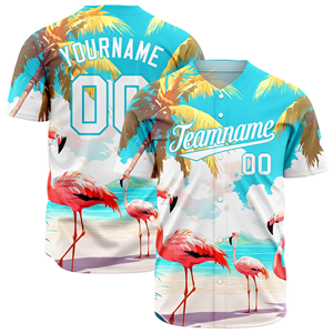 ชุดเบสบอลชายแบบสั่งทำพิเศษ พร้อมเสื้อตาข่ายคุณภาพพรีเมียม และเสื้อคอวีติดกระดุมด้านหน้า ลายพราง แขนสั้น เนื้อผ้ามีเท็กซ์เจอร์ - Product Image 1