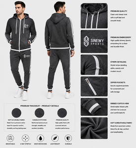 Conjunto Deportivo Unisex de Invierno, Sudadera con Capucha y Pantalones Jogger 100% Algodón Premium, Suave, Cómodo, Cálido y Transpirable - Product Image 1