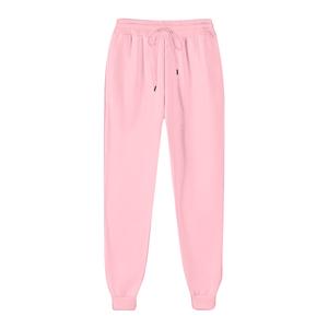 Pantalon de jogging léger pour femme avec cordon de serrage à taille haute, en molleton, pour entraînement sportif, avec poches, en polyester/coton - Product Image 1
