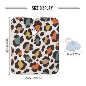 Capa de Corte de Pelo Profesional Impermeable con Logotipo Personalizado, Capa de Peluquería con Broches, Cuello de Neopreno y Silicona, Color Negro - Product Image 5