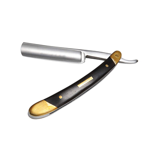 Rasoir de barbier pour hommes, pour le rasage du corps et des zones intimes, avec manche en bois - Product Image 6