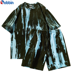 BOBBIN INDUSTRIES Conjunto Deportivo Informal Unisex Cómodo de Manga Corta, Camiseta y Pantalones Deportivos, Tejido Transpirable de Felpa, Poliéster/Algodón - Product Image 2