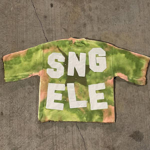 เสื้อยืดครอปบ็อกซี่โอเวอร์ไซส์ของผู้ชายผ้าฝ้าย100% สไตล์สตรีทสูงแห้งเร็วระบายอากาศ - Product Image 2