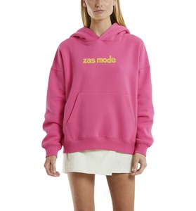 Sudadera con Capucha Estampada Estilo Urbano para Mujer, Sudadera con Logotipo Personalizado Lavada, Sudadera Extra Grande para Mujer, Tallas Grandes - Product Image 5