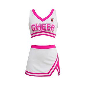 Tenue de cheerleading élégante pour filles, avec texture douce, évacuation de l'humidité, graphismes personnalisables, performance Elite Solid Trader. - Product Image 1