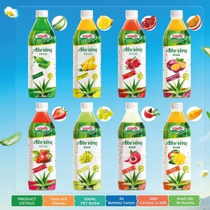 เครื่องดื่มว่านหางจระเข้ยี่ห้อของคุณ ผสมเนื้อว่านหางจระเข้แท้ 500 มล. ผู้ผลิตเครื่องดื่มจากพืชเพื่อความชุ่มชื้น - Product Image 3