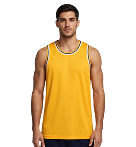 Camiseta Deportiva sin Mangas para Hombre, Negra, de Malla Transpirable, Cuello Redondo, Ajuste Regular, para Todas las Temporadas, 100% Poliéster - Product Image 3