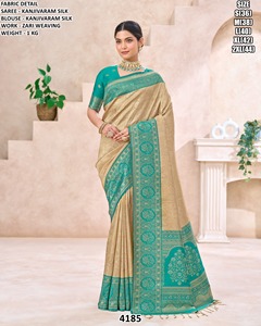 Sari en soie tissée PRIYANSHI avec broderie Zari, rose et jaune, avec blouse, pour femme, tenue de mariage, coupe classique, longueur au sol - Product Image 1