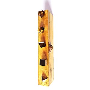 Lot de 5 Pierres Naturelles Œil de Tigre Faits Main en Boîte en Bois – Cristaux Géométriques Durables pour Guérison, Reiki et Feng Shui - Product Image 3