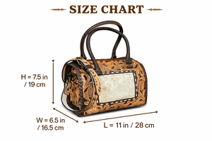 New Fashion <b>Lightweight</b> <b>Hand</b> Tooled Leather Speedy Bag Large Capacity Spacious Durable Daily Business Travel Zipper Duffel Bags - Product Image 2