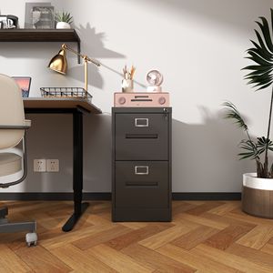 Archivador vertical de metal de 2 cajones para oficina o hogar A4/Diseño estrecho de tamaño de carta legal con montaje de cerradura requerido - Product Image 4
