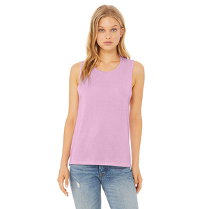 Bella Canvas Lace Women's <b>Flowy</b> Scoop Muscle Tank <b>Top</b> Cotton Bamboo Fiber Breathable Eco-Friendly Summer Crop OEM services - Product Image 4