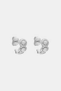 Oval Shape <b>Hoop</b> <b>Earrings</b> 14k 18k <b>Solid</b> Gold Minimalist Everyday Wear Push Back Solitaire Modern Stackable Luxury <b>Hoops</b> Wholesale - Product Image 3