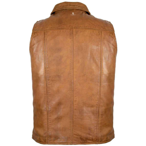 Men's <b>Leather</b> Vest Wholesale Adults Custom OEM ODM <b>Sleeveless</b> Motorcycle <b>Jacket</b> Biker Vintage Premium Outerwear - Product Image 4