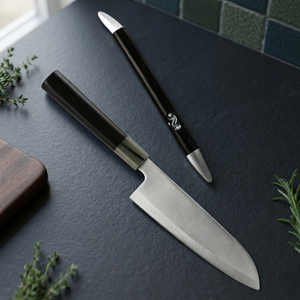Cuchillo de Chef de 8 Pulgadas, Cuchillo de Cocina de Acero Inoxidable con Hoja Forjada y Mango de Madera para Rebanar y Cocinar - Product Image 6
