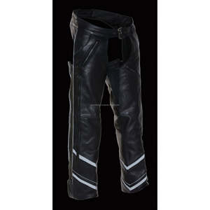 Pantalon motard The Racer | Équipement de course de moto en cuir de vachette noir avec protection des genoux X-Armor - Product Image 5