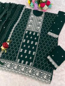 ชุดสัลวาร์ คามีซ ผ้าจอร์เจตต์เทียม แบบเย็บกึ่งสำเร็จ พร้อมงานปักเลื่อม ดีไซน์ทันสมัย สำหรับงานดิวาลี งานแต่งงาน และงานพรอม - Product Image 6