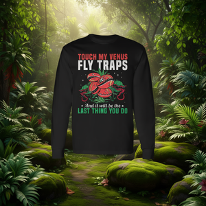 T-shirt à manches longues Venus Flytrap pour adultes, unisexe, col rond, impression numérique, promotionnel - Product Image 3
