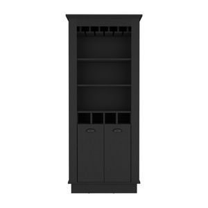 Mobiletto da soggiorno nero Provo, elegante soluzione per riporre oggetti e articoli da bar - Product Image 1