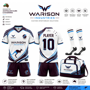 Wholesale Australian Football Uniform Kit With Football Jersey Short Sock And Bag Pack Unisex Soccer Uniform Set - Product Image 5